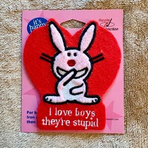 Happy Bunny iron on patch
